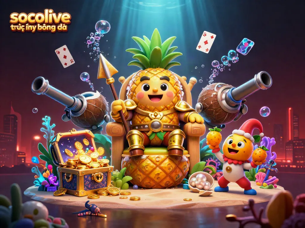 Engage in the excitement of socolive trực tiếp bóng đá with this vibrant 3D casino scene illustrating action and thrill.