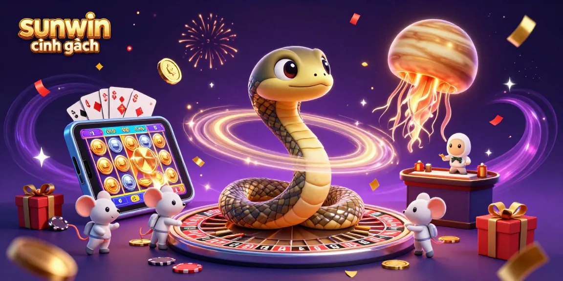 Engage in the thrilling world of sunwin chính hãng, with a dynamic scene of playful bets and cosmic gaming action.